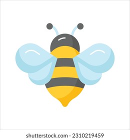 An editable vector of honey bee in modern style, flying insect icon