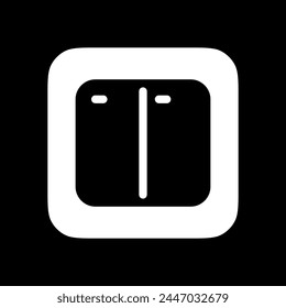 Editable vector horizontal split screens icon. Black, line style, transparent white background. Part of a big icon set family. Perfect for web and app interfaces, presentations, infographics, etc