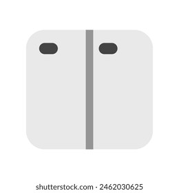 Editable vector horizontal split screens icon. Black, line style, transparent white background. Part of a big icon set family. Perfect for web and app interfaces, presentations, infographics, etc