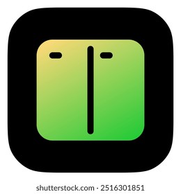 Editable vector horizontal split screens icon. Black, line style, transparent white background. Part of a big icon set family. Perfect for web and app interfaces, presentations, infographics, etc