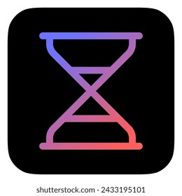 Editierbares Vektor-Sanduhrsymbol. Schwarz, Linienstil, transparenter weißer Hintergrund. Teil einer großen Icon-Set-Familie. Perfekt für Web- und App-Schnittstellen, Präsentationen, Infografiken usw