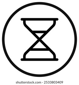 Editable vector hourglass icon. Black, line style, transparent white background. Part of a big icon set family. Perfect for web and app interfaces, presentations, infographics, etc