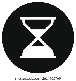 Editable vector hourglass icon. Black, line style, transparent white background. Part of a big icon set family. Perfect for web and app interfaces, presentations, infographics, etc