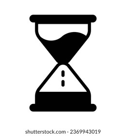 An editable vector of hourglass in trendy style, ready to use icon