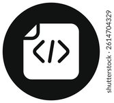 Editable vector html css file icon. Black, line style, transparent white background. Part of a big icon set family. Perfect for web and app interfaces, presentations, infographics, etc