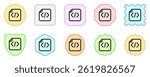 Editable vector html css file icon. Black, line style, transparent white background. Part of a big icon set family. Perfect for web and app interfaces, presentations, infographics, etc