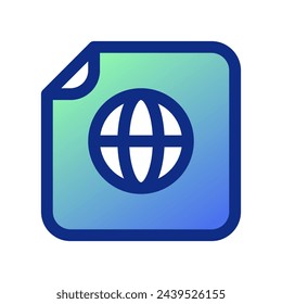 Editable vector htmp web page file icon. Black, line style, transparent white background. Part of a big icon set family. Perfect for web and app interfaces, presentations, infographics, etc