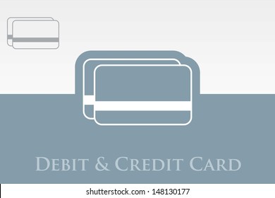 Editable Vector Icon of Credit & Debit Card