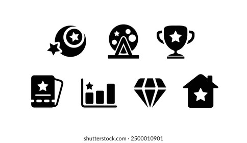 Editable Vector Icon Set: Lottery Website Interface Including Homepage, Lotto Draw, Reports, Prizes, and More