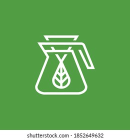 editable vector icon of a simple modern thin line tea brewing