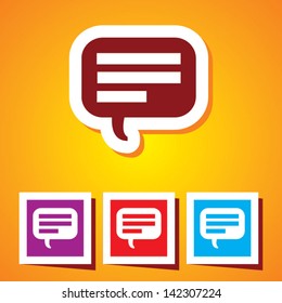 editable vector icon of speech Bubble