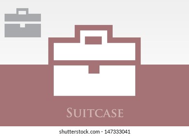 Editable Vector Icon of Suitcase