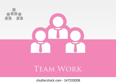 Editable Vector Icon of the team Work