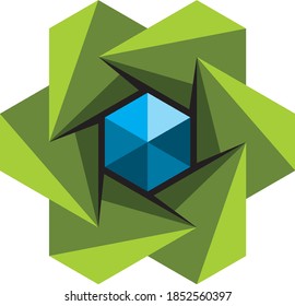 editable vector illustration of an abstract 3 d geometric tessellation art.