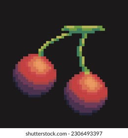 Editable vector illustration of cherry