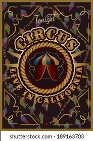Editable vector illustration of a circus event poster