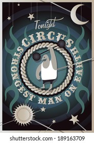 Editable vector illustration of a circus event poster