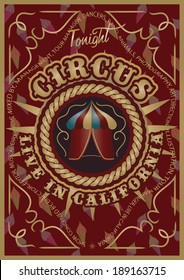 Editable vector illustration of a circus event poster