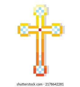Editable Vector Illustration of Cross. Good for sticker, icon, clip art, ppt, game, education, etc
