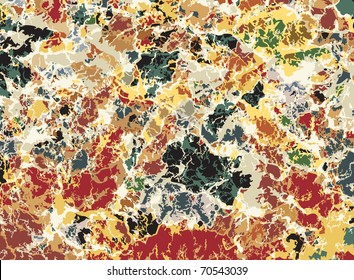 Editable vector illustration of a detailed colorful grunge pattern