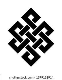 An editable vector illustration of endless knot which is a cultural symbol of Buddhism