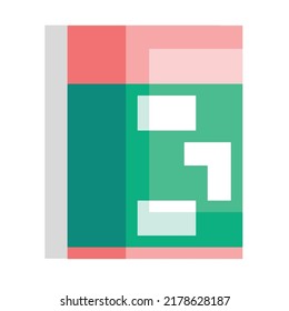 Editable Vector Illustration of Eraser. Good for sticker, icon, clip art, ppt, game, education, etc