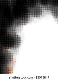 Editable vector illustration of fire smoke with copy-space