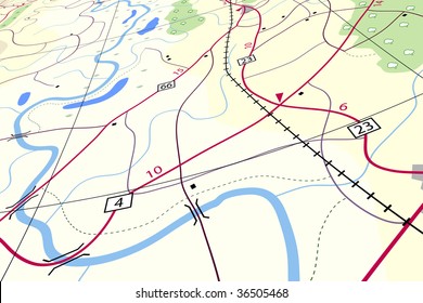 Editable vector illustration of a generic roadmap without names