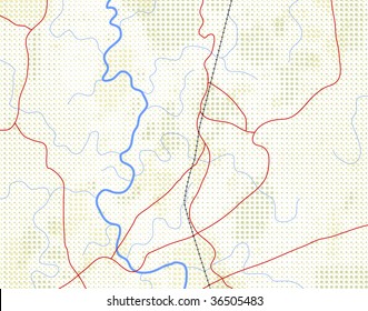 Editable vector illustration of a generic roadmap without names