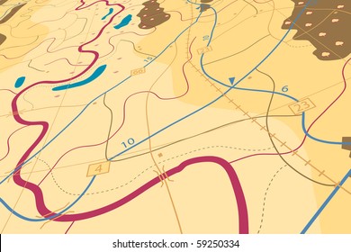 Editable vector illustration of a generic roadmap without names