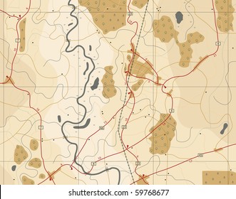 Editable vector illustration of a generic roadmap without names