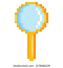 Editable Vector Illustration of Golden Magnifier. Good for sticker, icon, clip art, ppt, game, education, etc