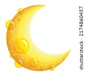 Editable Vector Illustration of Half Moon. Good for sticker, icon, clip art, ppt, game, education, etc
