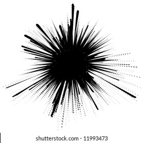 Editable vector illustration of an ink splat