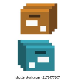 Editable Vector Illustration of Packages. Good for sticker, icon, clip art, ppt, game, education, etc