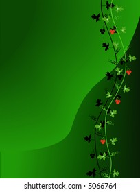 Editable vector illustration of a plant vine made using blends