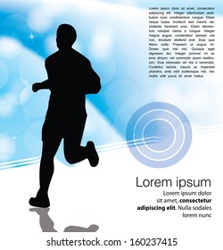 Editable vector illustration of runner 