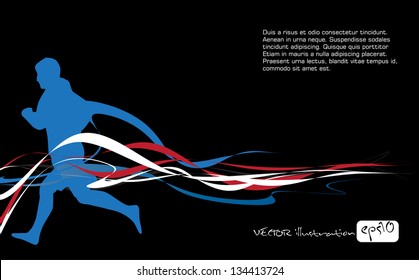 Editable vector illustration of sport