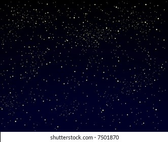 Editable vector illustration of a starry sky