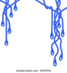 Editable vector illustration of tangled drips with copy-space