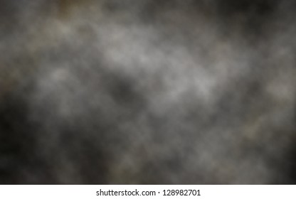 Editable vector illustration of thick billowing gray smoke made using a gradient mesh