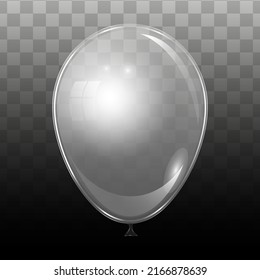Editable vector illustration of transparent balloon. EPS10.