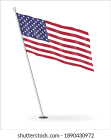 
editable vector image of american flag