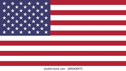 
editable vector image of american flag