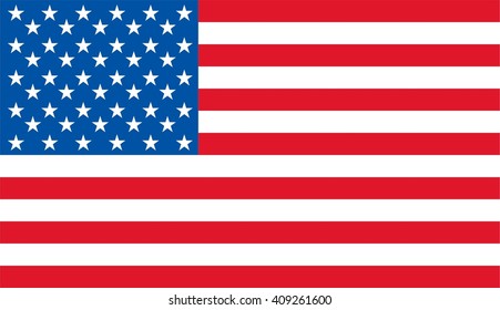 Editable vector image of american flag - united states of america - usa
