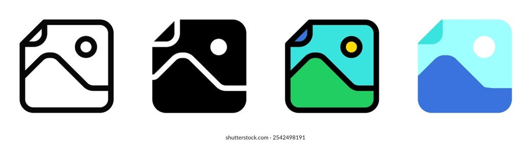 Icono de archivo de Imagen de Vector editable. Negro, estilo de línea, fondo blanco transparente. Parte de una gran familia de iconos. Perfecto para interfaces de Web y App, presentaciones, infografías, etc