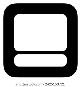 Editable vector image thumbnail and description icon. Black, line style, white background. Part of a big icon set family. Perfect for web and app interfaces, presentations, infographics, etc