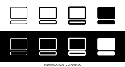 Editable vector image thumbnail and description icon. Black, line style, white background. Part of a big icon set family. Perfect for web and app interfaces, presentations, infographics, etc