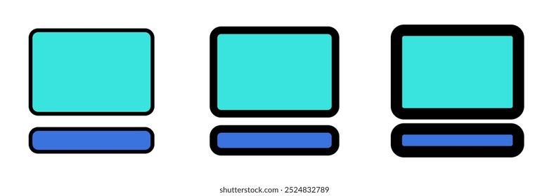 Icono de Miniatura y descripción de Imagen de Vector editable. Negro, estilo de línea, fondo blanco. Parte de una gran familia de iconos. Perfecto para interfaces de Web y App, presentaciones, infografías, etc