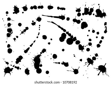 Editable vector ink splashes 02